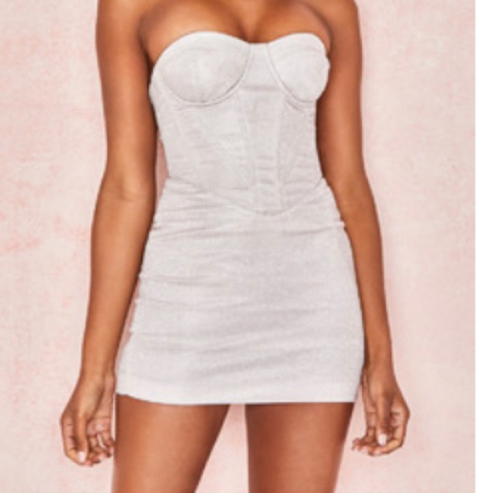 Silver corset dress